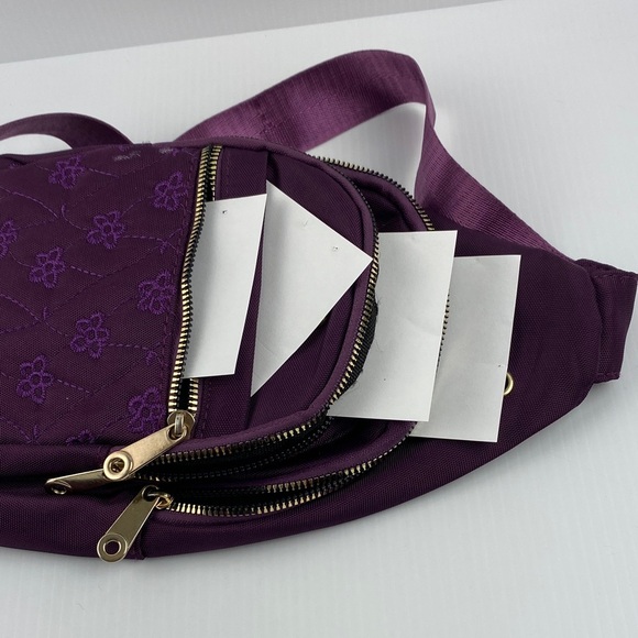 Purple Crossbody Sling Bag 5 Pockets by Jingpin Creations Cloth Purse - Picture 8 of 11
